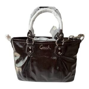 Coach Ashley Patent Leather Mini Tote Handbag Shoulder Bag Satchel Purse NWT 298